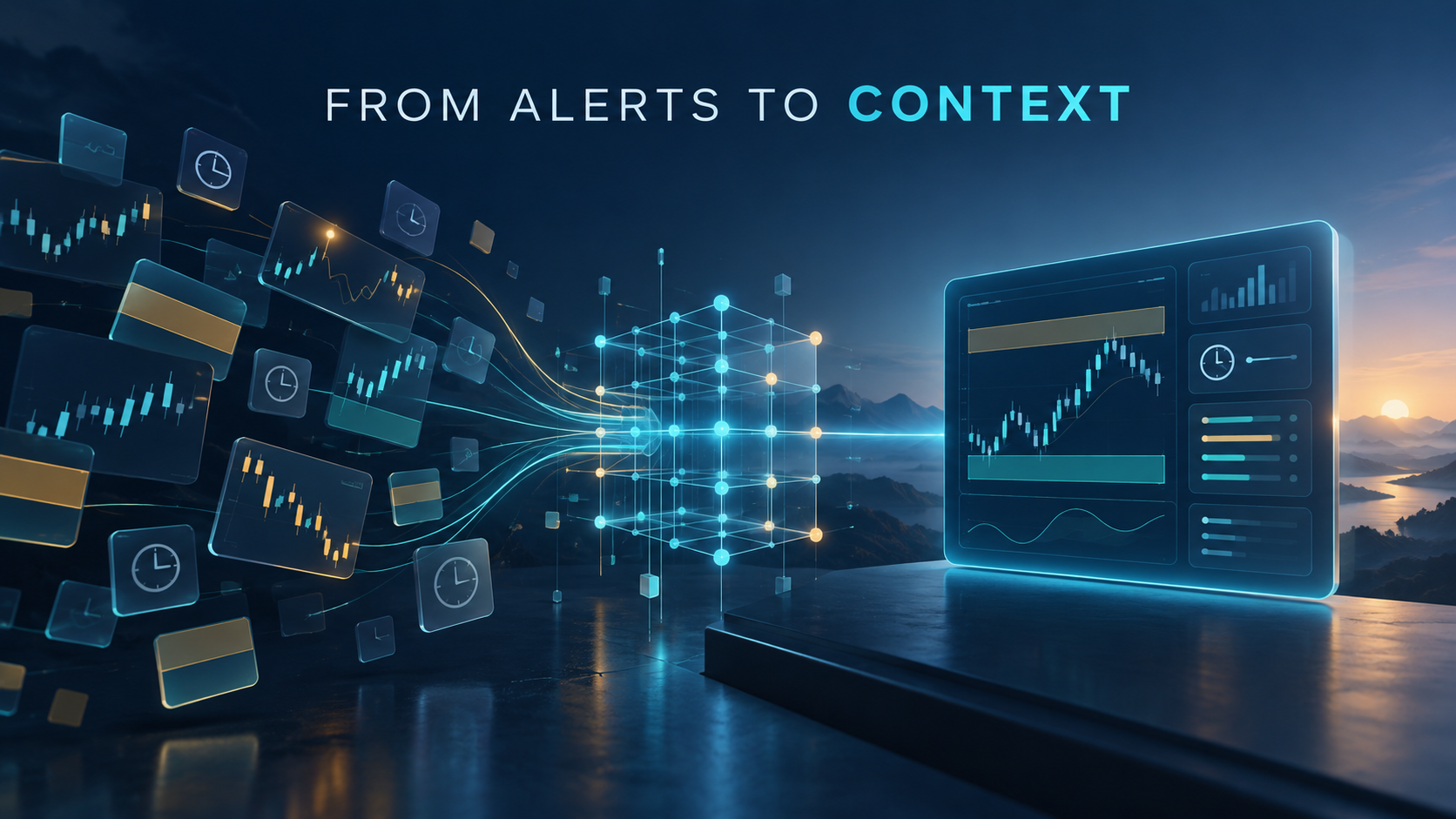 Fragmented market alerts becoming one organized signal with context